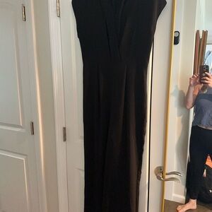 Nine West Black Sleeveless V-Neck Jumpsuit